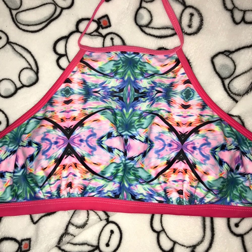 Medium adult(runs small), tye-dye bikini top.